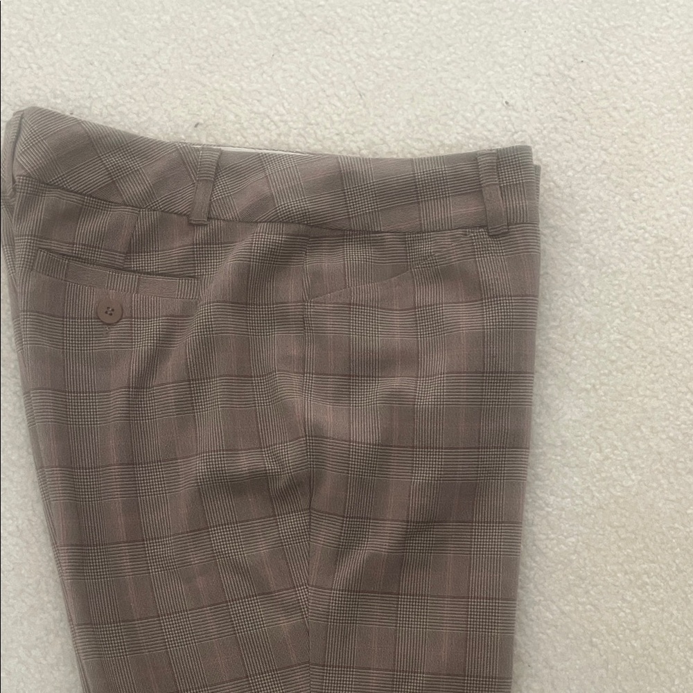 Context Brown Plaid Straight Leg Pants - Picture 2 of 5